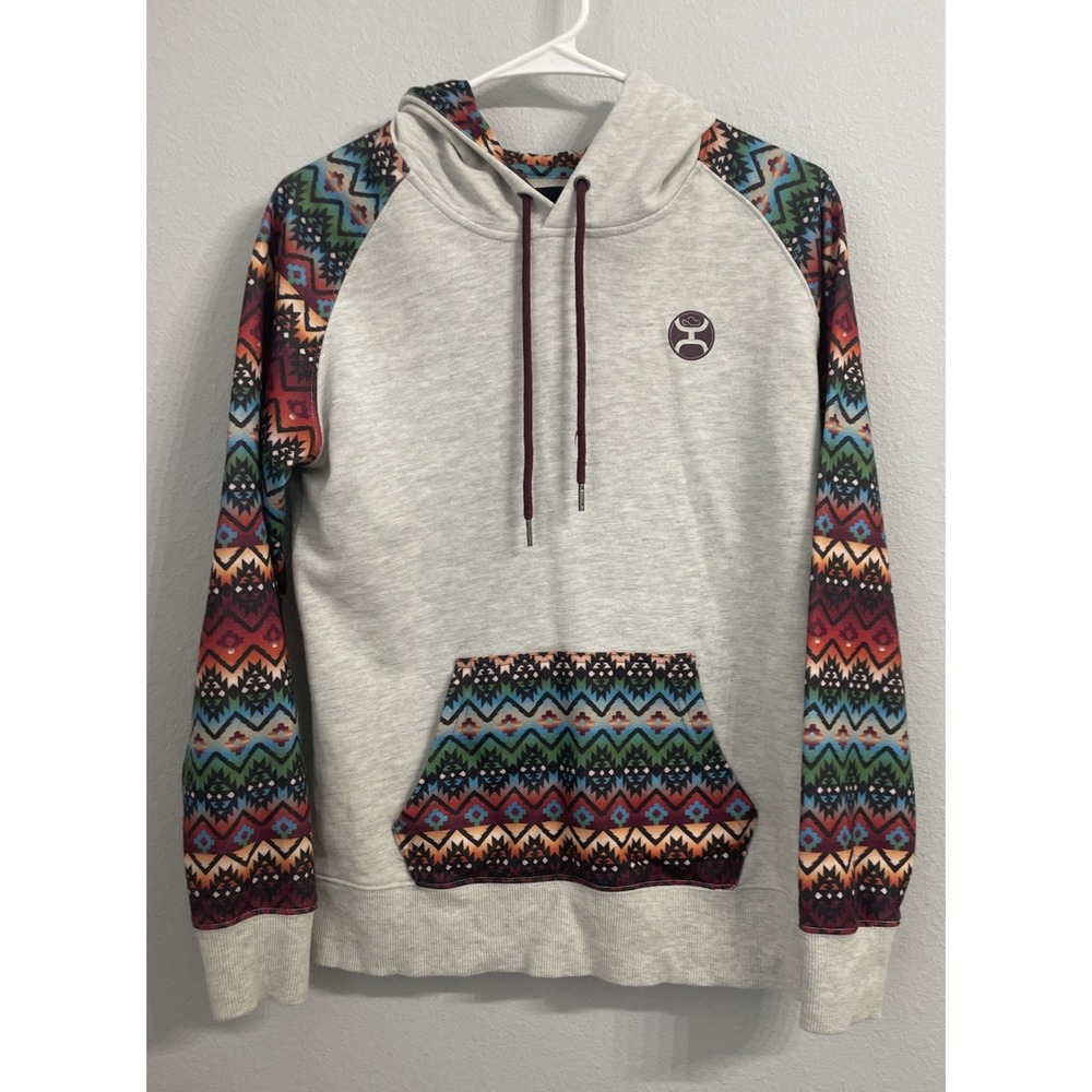 Hooey Hoodie‎ Womens M Aztec Pattern Hoody Hoodie Pullover Western Cowboy